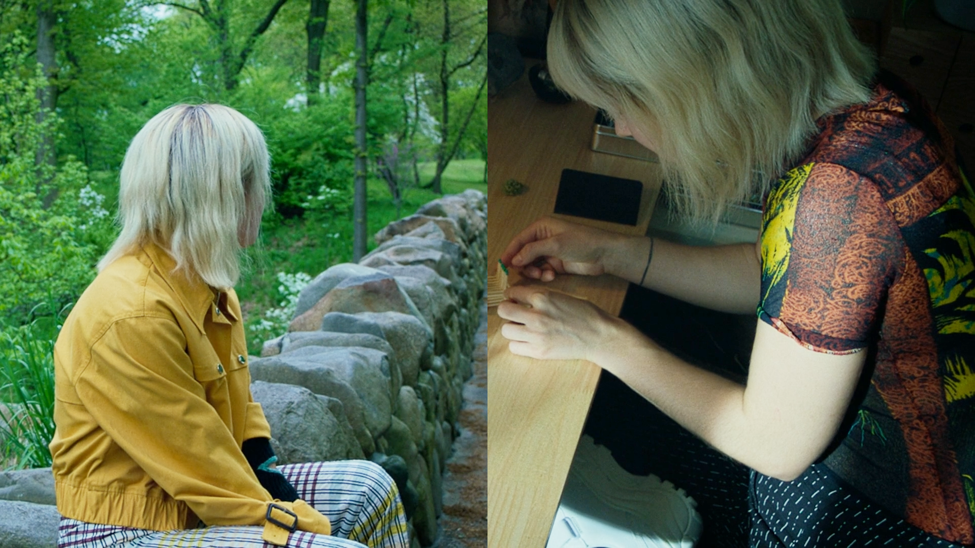 After Yang Screenshots- A side-by-side of Ada wearing clothing that is distinctly more Gen Z.